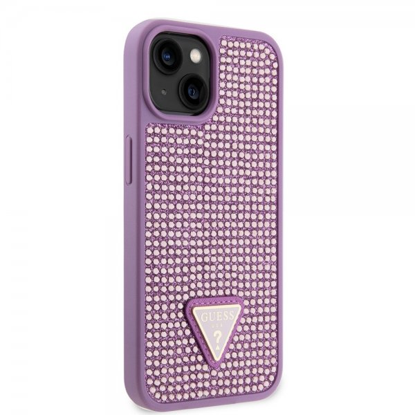 Guess iPhone 13 Cover Rhinestone Lilla