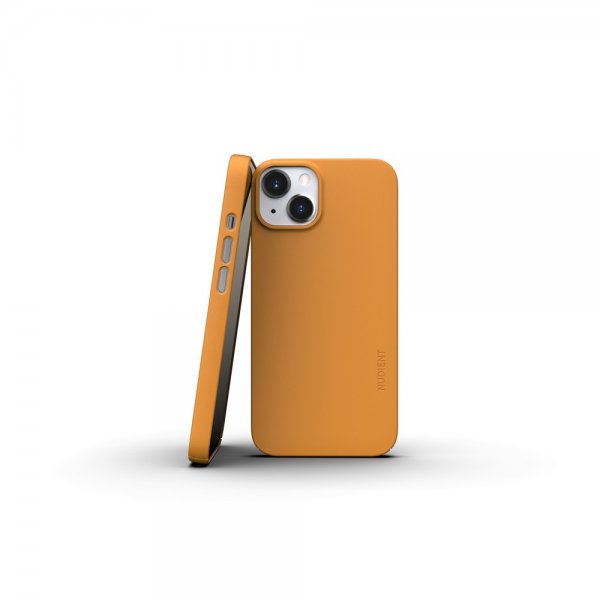 Nudient iPhone 13 Cover Thin Case V3 MagSafe Saffron Yellow
