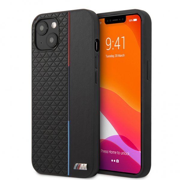 BMW iPhone 13 Cover Trekantet Mønster Sort