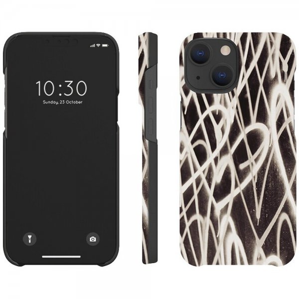 agood company iPhone 13 Etui Plantebaseret Graffiti Heart Black White