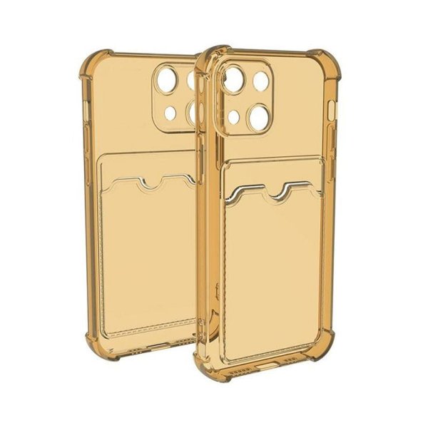 iPhone 13 Cover Kortholder Stødsikkert Gul