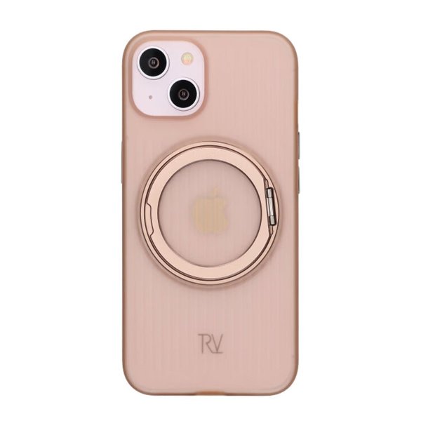 Rvelon iPhone 13/iPhone 14 Cover Roterbart MagSafe Stativ Brun