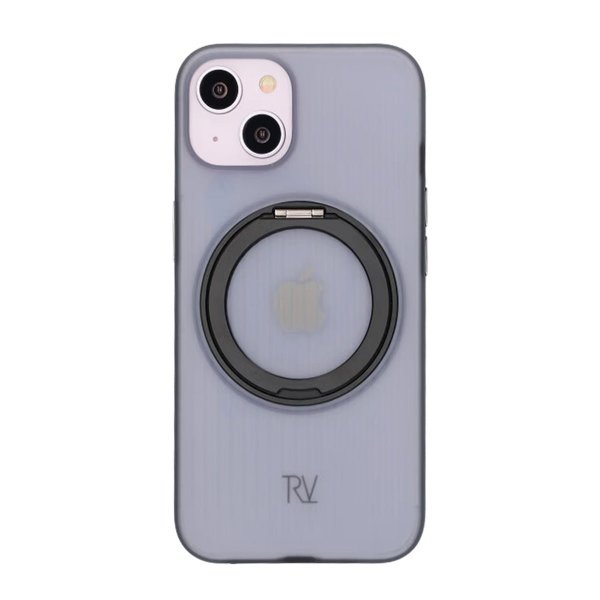 Rvelon iPhone 13/iPhone 14 Cover Roterbart MagSafe Stativ Sort