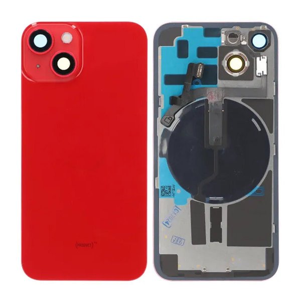 iPhone 14 Bagside Glas OEM - Rød