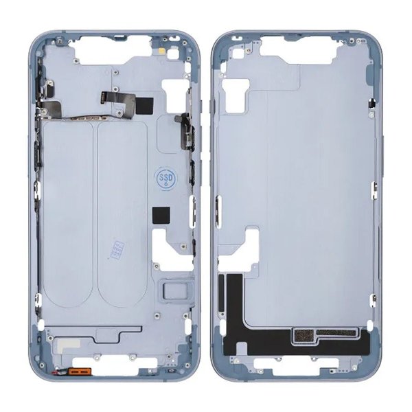 iPhone 14 Bagside med Komplet Ramme OEM - Blå