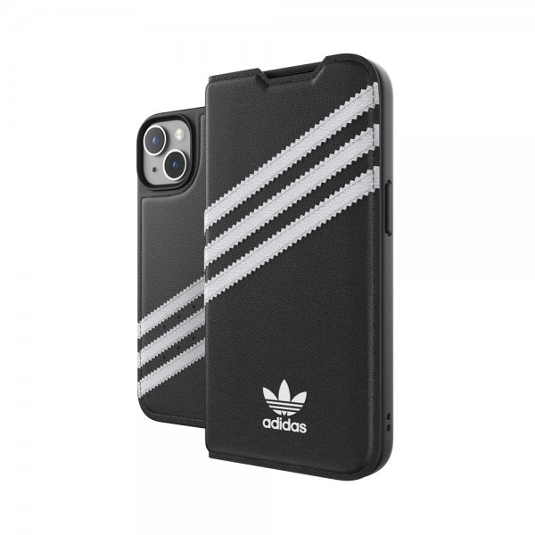 Adidas iPhone 14 Cover 3 Stripes Booklet Case Sort Hvid