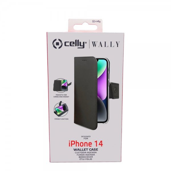Celly iPhone 14 Cover Wally Wallet Case Sort
