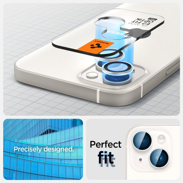Spigen iPhone 14/iPhone 14 Plus Kamerabeskyttelse GLAS.tR EZ Fit Optik Pro Starlight 2-pak