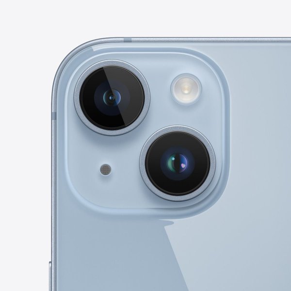 iPhone 14 Kameralinse med Ramme - Blå
