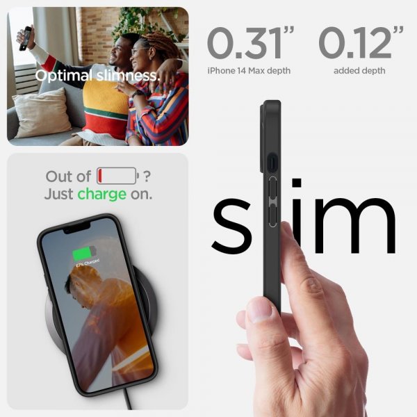 Spigen iPhone 14 Plus Cover Crystal Hybrid Matte Black