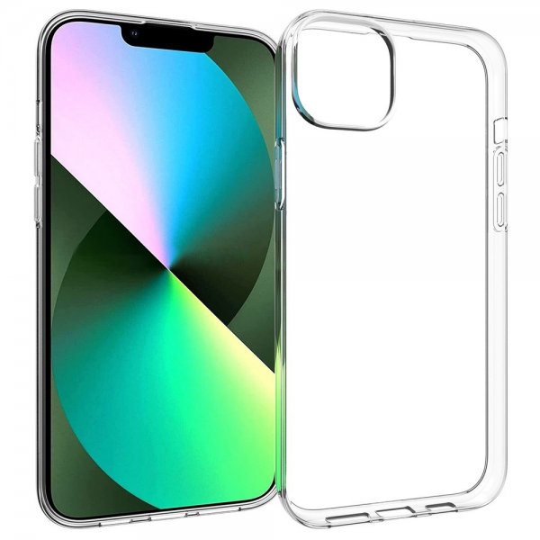 iPhone 14 Plus Cover med forstærkede hjørner Gennemsigtig
