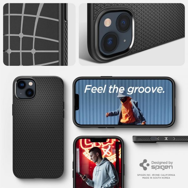 Spigen iPhone 14 Plus Cover Liquid Air Matte Black