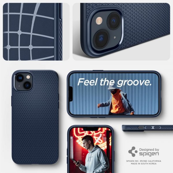 Spigen iPhone 14 Plus Cover Liquid Air Navy Blue