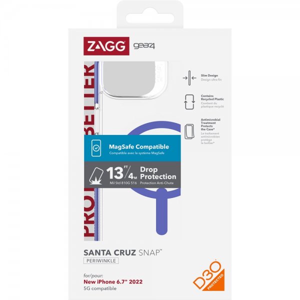Gear4 iPhone 14 Plus Cover Santa Cruz Snap Periwinkle