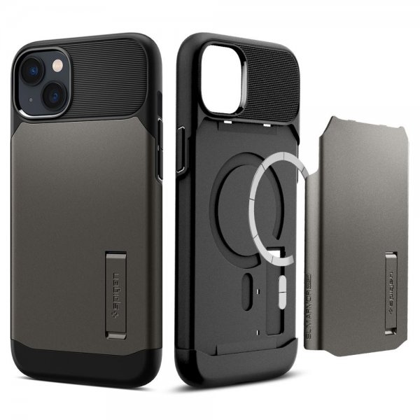 Spigen iPhone 14 Plus Cover Slim Armor MagFit Gunmetal