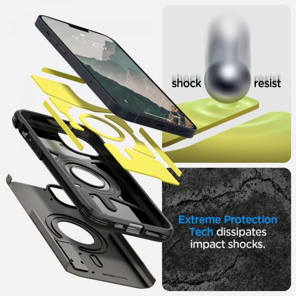 Spigen iPhone 14 Plus Cover Tough Armor MagFit Gunmetal
