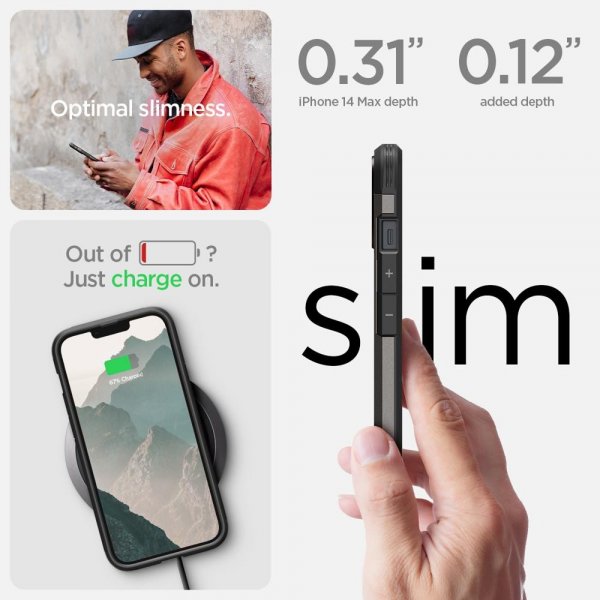 Spigen iPhone 14 Plus Cover Tough Armor MagFit Gunmetal