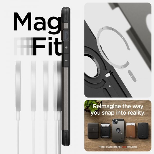 Spigen iPhone 14 Plus Cover Tough Armor MagFit Gunmetal