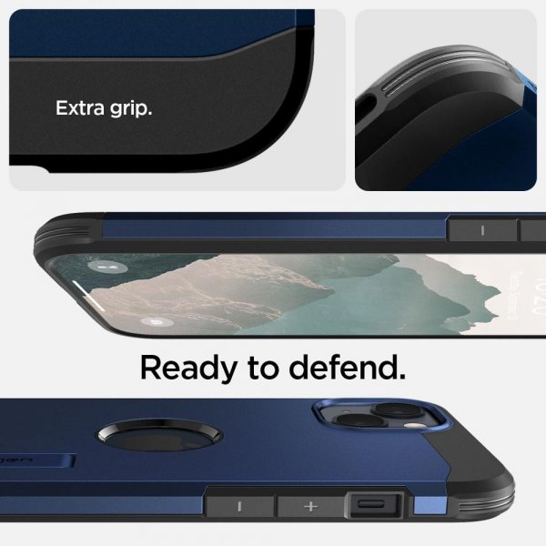 Spigen iPhone 14 Plus Cover Tough Armor MagFit Navy Blue