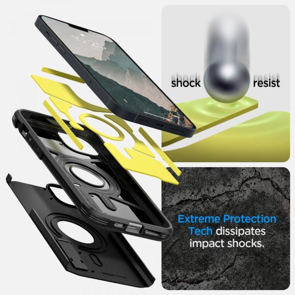 Spigen iPhone 14 Plus Cover Tough Armor MagFit Sort