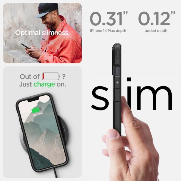 Spigen iPhone 14 Plus Cover Tough Armor MagFit Sort