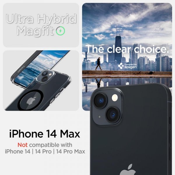 Spigen iPhone 14 Plus Cover Ultra Hybrid MagFit Sort