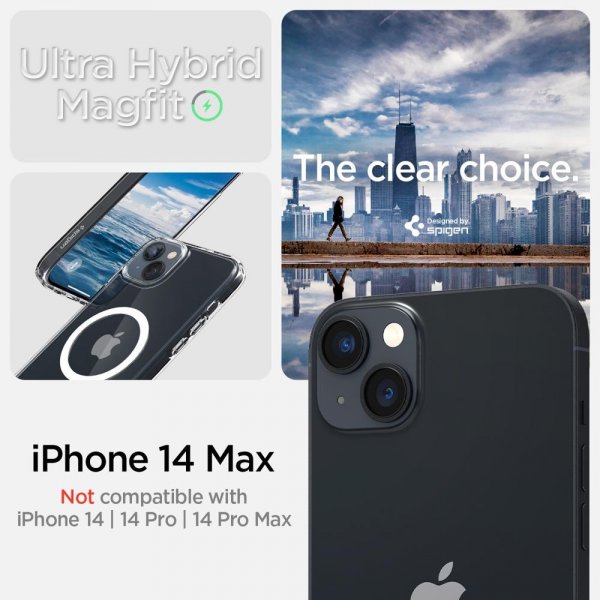 Spigen iPhone 14 Plus Cover Ultra Hybrid MagFit Hvid