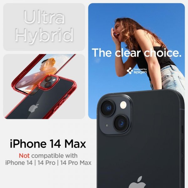 Spigen iPhone 14 Plus Cover Ultra Hybrid Red Crystal