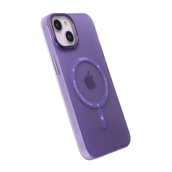 iPhone 14 Cover Kameraramme MagSafe Lilla
