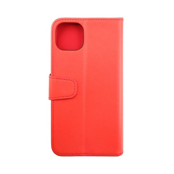 Rvelon iPhone 14 Cover Udklappeligt Kortrum Rød