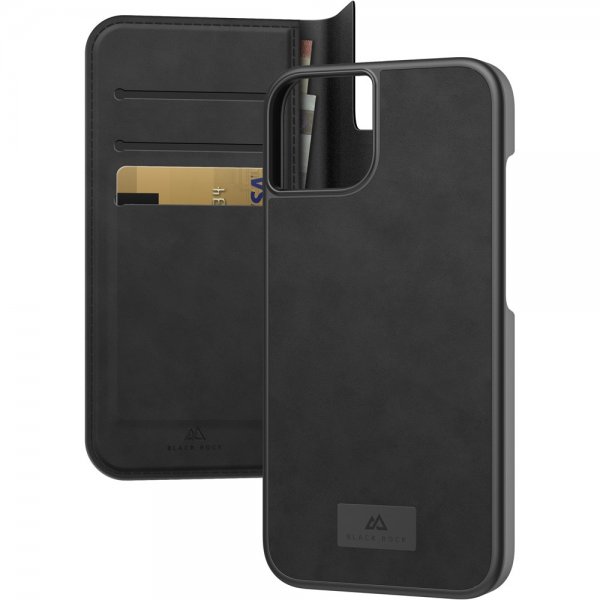 Black Rock iPhone 14 Plus Cover 2-i-1 Wallet Case Aftagelig Skal Sort