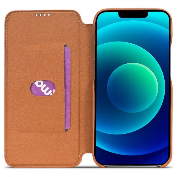 Lc.Imeeke iPhone 14 Plus Cover Flip Lysebrun