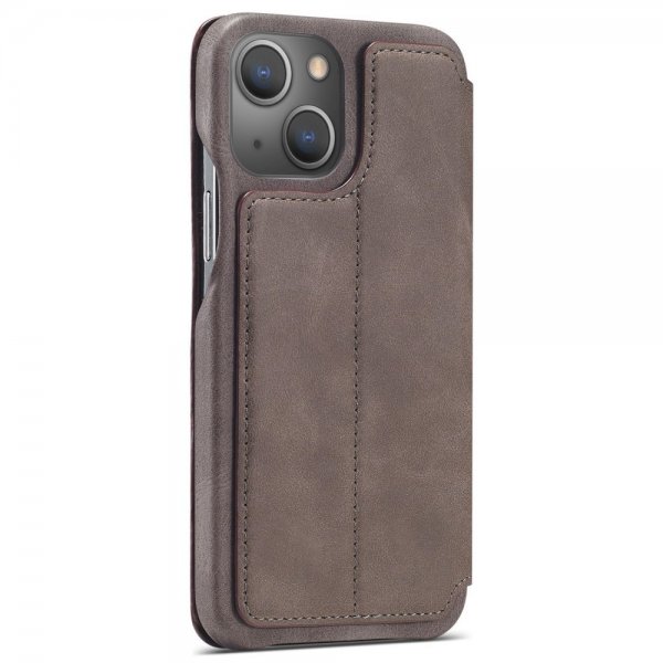 Lc.Imeeke iPhone 14 Plus Flipcover Mørkebrun