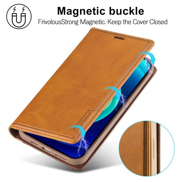 Lc.Imeeke iPhone 14 Plus Cover Kortlomme Udvendig Brun