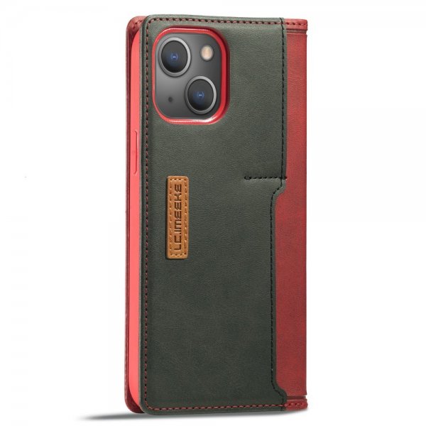 Lc.Imeeke iPhone 14 Plus Cover Kortlomme Yderside Rød