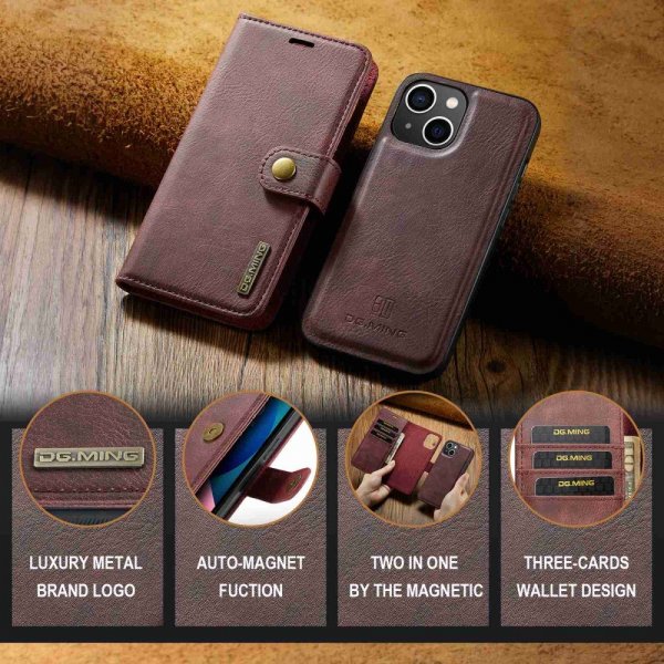 Dg.Ming iPhone 14 Plus Cover Aftageligt Cover Rød