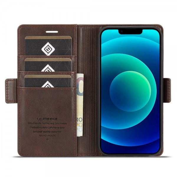 Lc.Imeeke iPhone 14 Plus Cover med Kortrum Brun