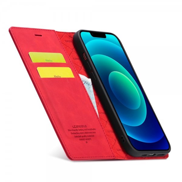 Lc.Imeeke iPhone 14 Plus Cover med Kortrum Flip Rød