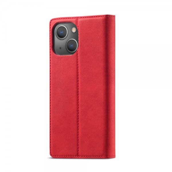 Lc.Imeeke iPhone 14 Plus Cover med Kortrum Flip Rød