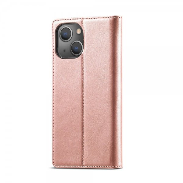 Lc.Imeeke iPhone 14 Plus Cover med Kortrum Flip Rosaguld