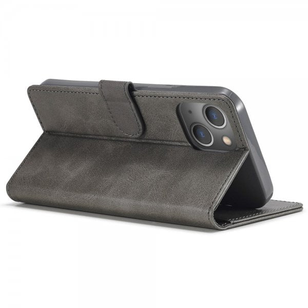 Lc.Imeeke iPhone 14 Plus Cover med Kortrum Stativfunktion Grå