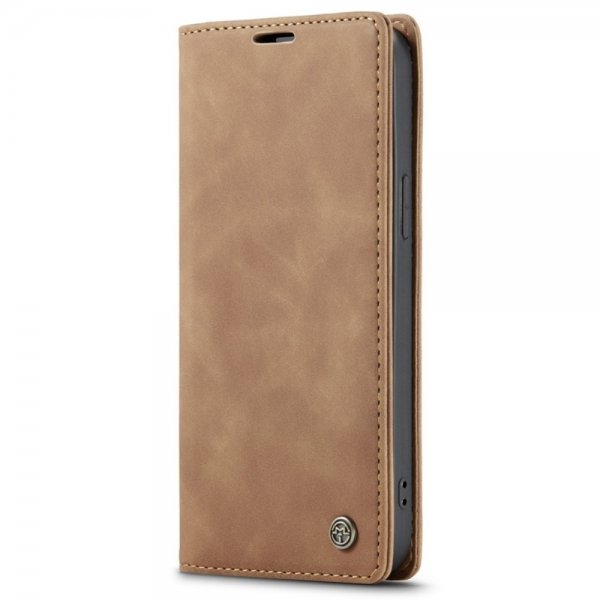 CaseMe iPhone 14 Plus Cover Retro Flip Brun