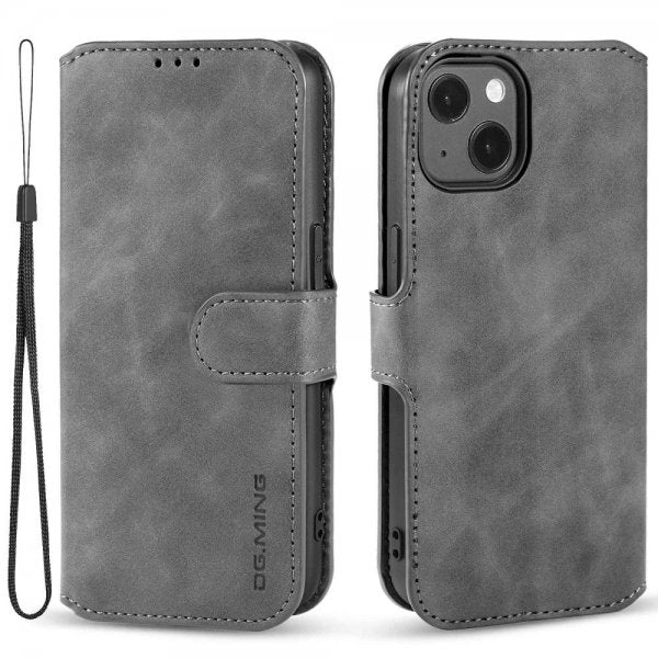 Dg.Ming iPhone 14 Plus Cover Retro Grå