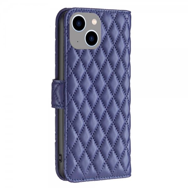 iPhone 14 Plus Cover Rhombusmønster Blå