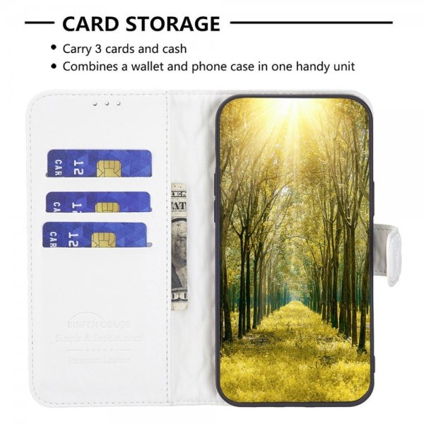 iPhone 14 Plus Cover Rombemønster Hvid