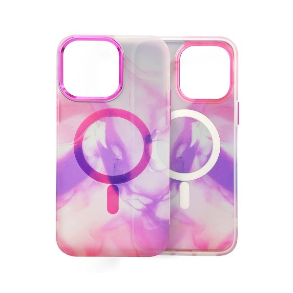 iPhone 14 Plus Cover Mønster Abstrakt Rosa