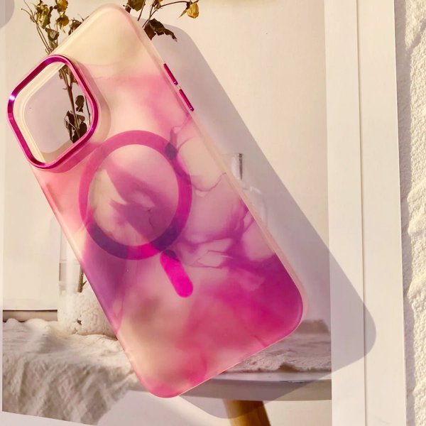 iPhone 14 Plus Cover Mønster Abstrakt Rosa
