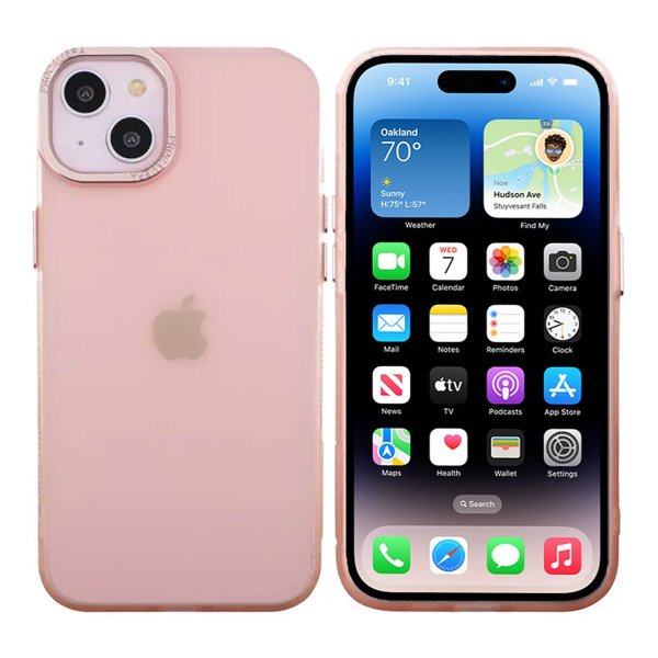 iPhone 14 Plus Cover Kamerakant Rosa