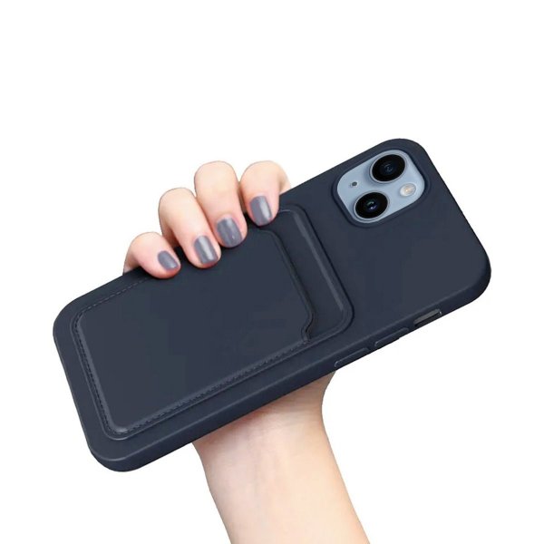 iPhone 14 Plus Cover Kortholder Blå
