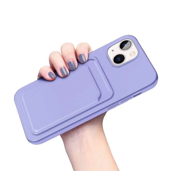 iPhone 14 Plus Cover Kortholder Lilla